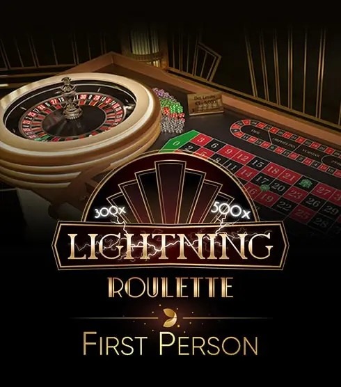 Official Live Dealer logo: First Person Lightning Roulette by Evolution at Tower Casino