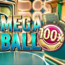 Mega Ball 100x by Evolution, showcased at towercasino.win – game logo